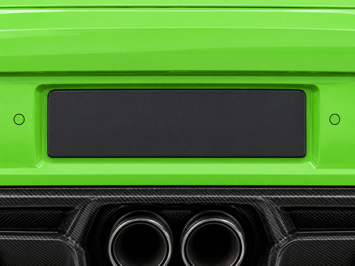 Custom licence plate on the car